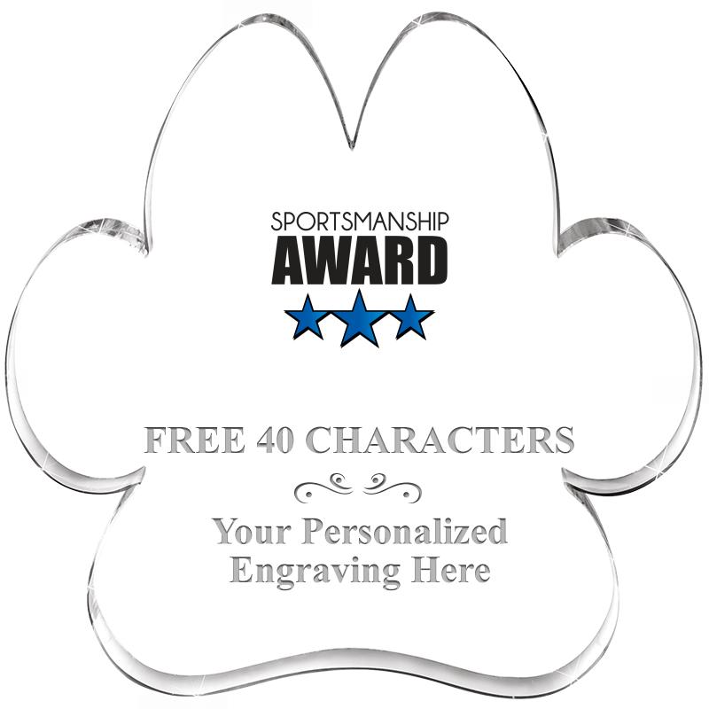 5.8" PAW PRINT ACRYLIC