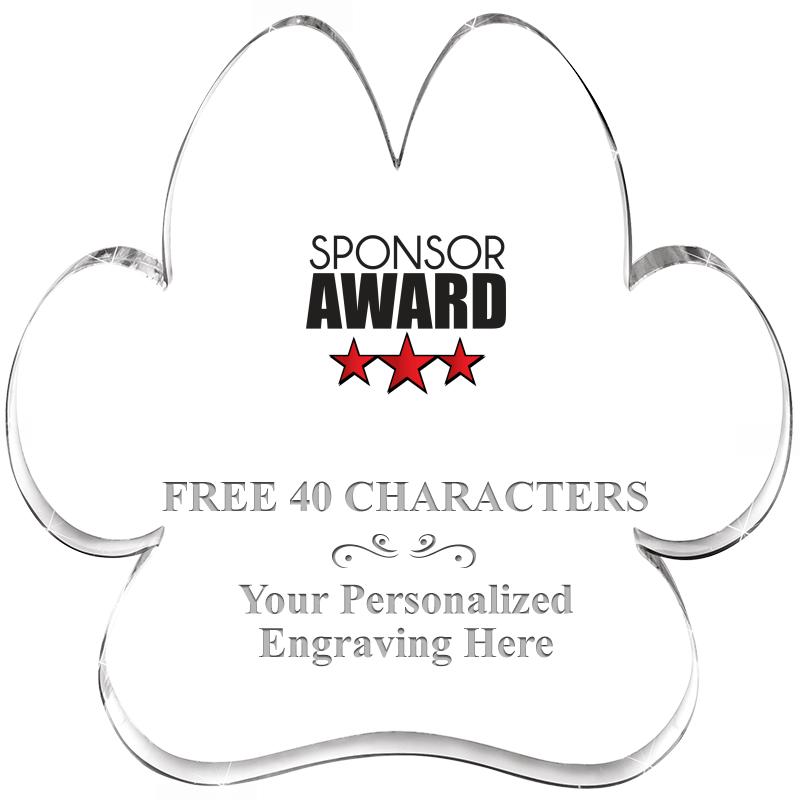 5.8" PAW PRINT ACRYLIC