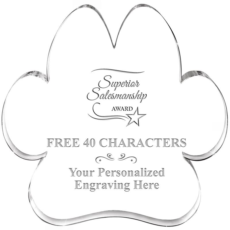 5.8" PAW PRINT ACRYLIC