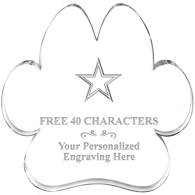 5.8" PAW PRINT ACRYLIC