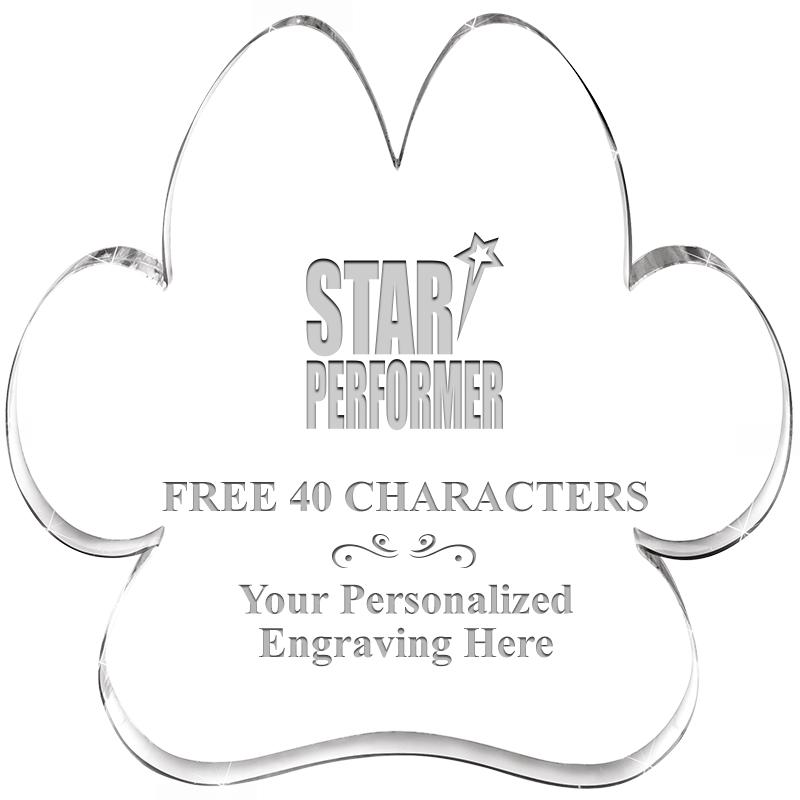 5.8" PAW PRINT ACRYLIC