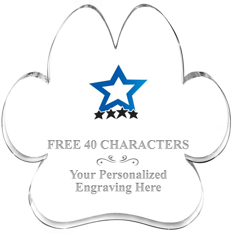 5.8" PAW PRINT ACRYLIC