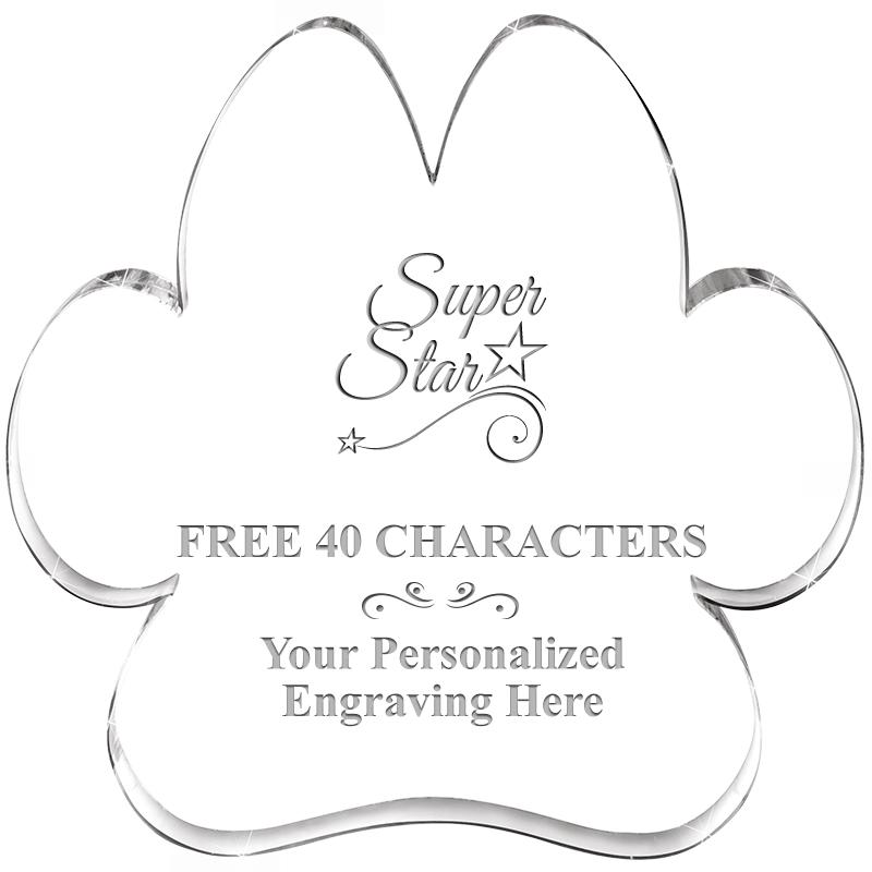 5.8" PAW PRINT ACRYLIC