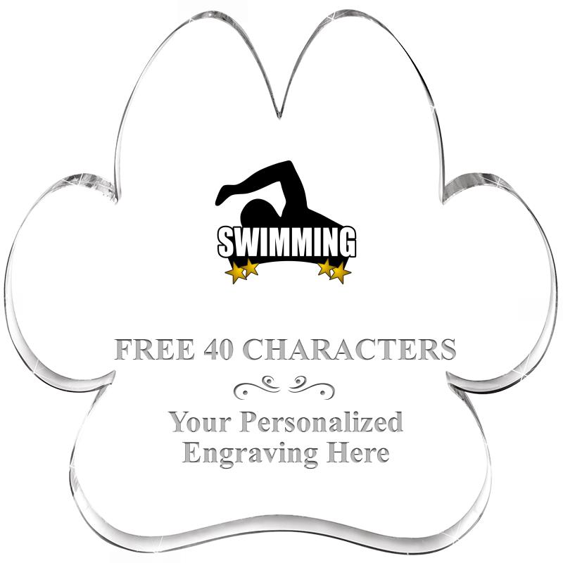 5.8" PAW PRINT ACRYLIC