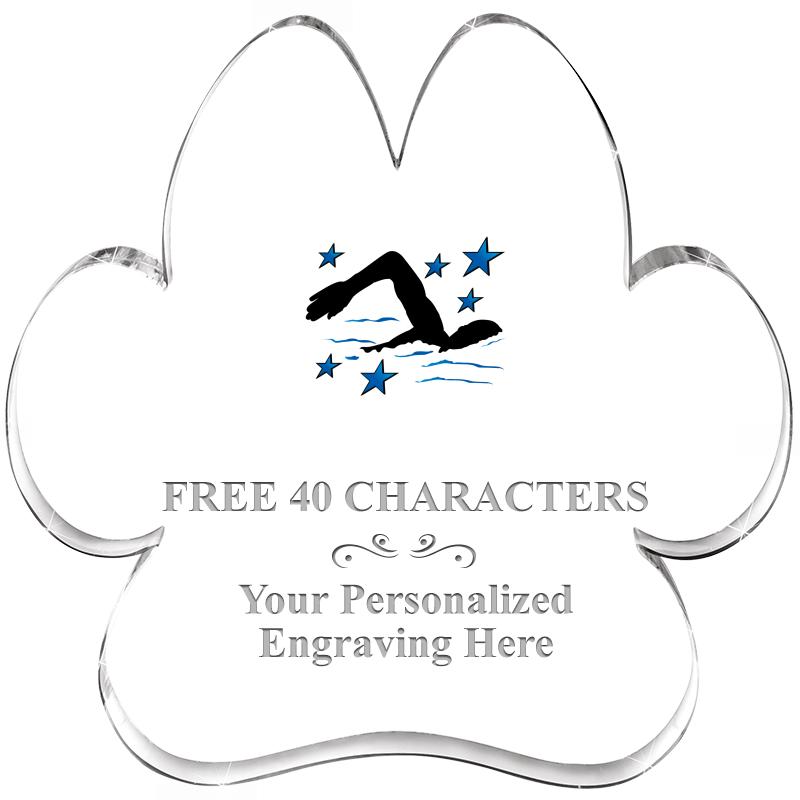 5.8" PAW PRINT ACRYLIC