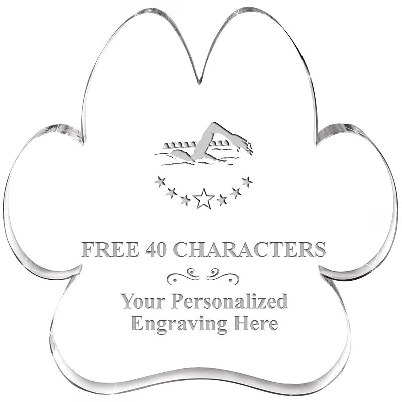 5.8" PAW PRINT ACRYLIC