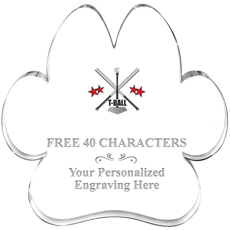 5.8" PAW PRINT ACRYLIC