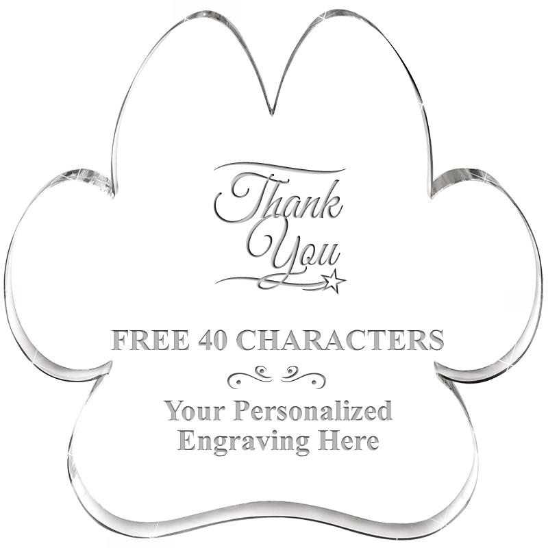 5.8" PAW PRINT ACRYLIC