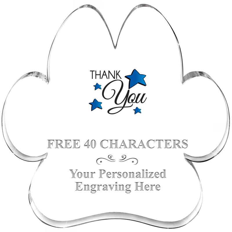 5.8" PAW PRINT ACRYLIC