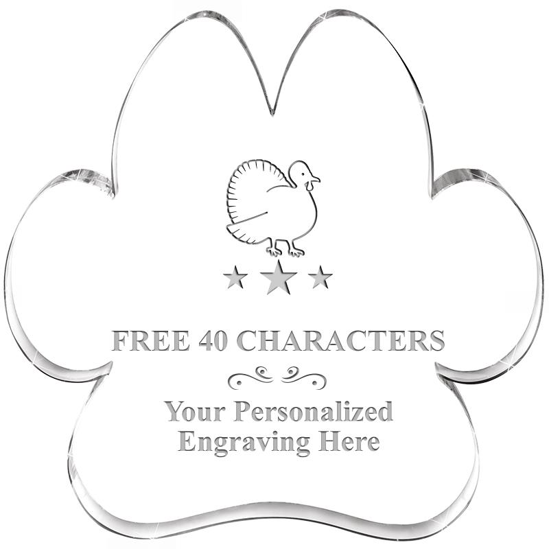 5.8" PAW PRINT ACRYLIC