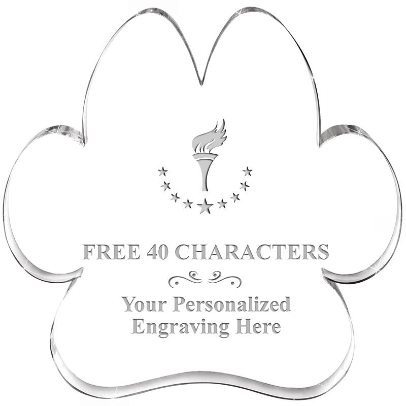 5.8" PAW PRINT ACRYLIC