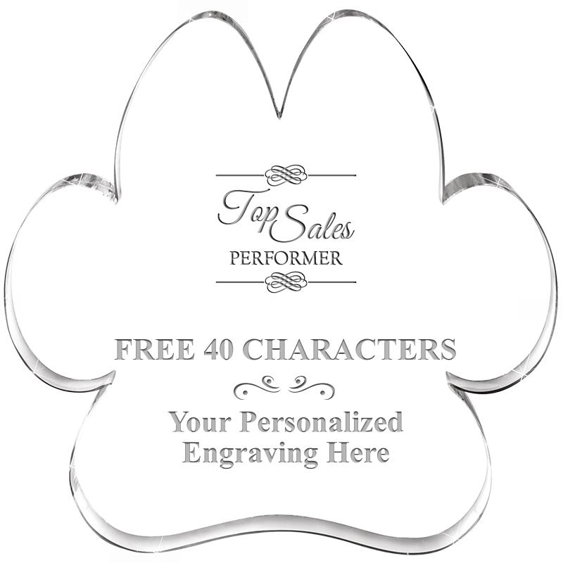 5.8" PAW PRINT ACRYLIC