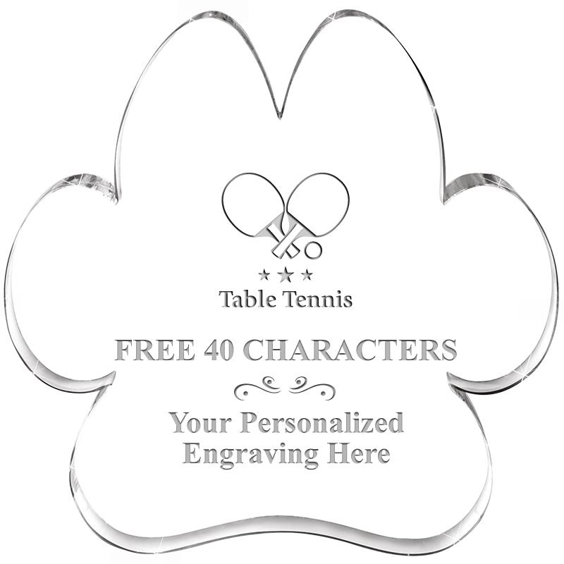 5.8" PAW PRINT ACRYLIC