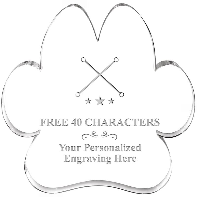 5.8" PAW PRINT ACRYLIC