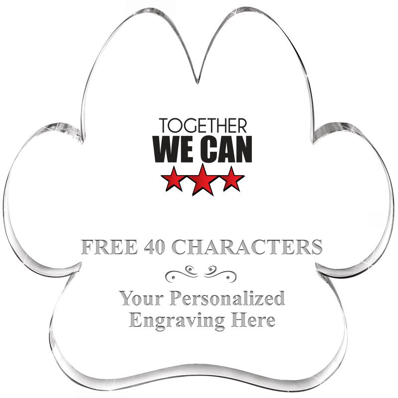 5.8" PAW PRINT ACRYLIC