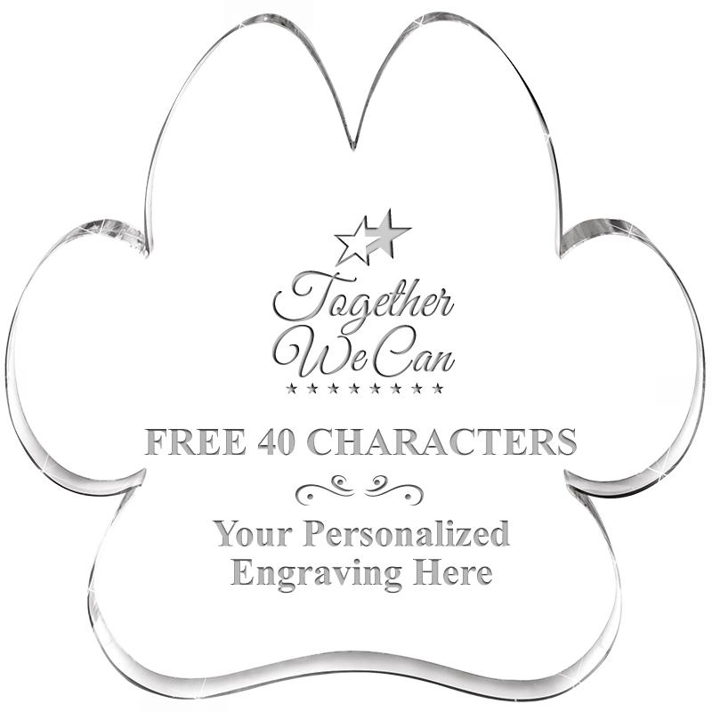 5.8" PAW PRINT ACRYLIC