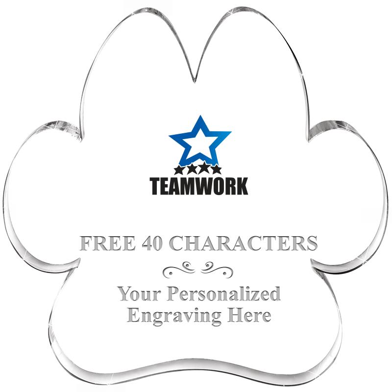 5.8" PAW PRINT ACRYLIC