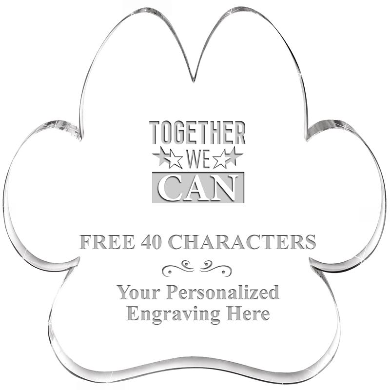 5.8" PAW PRINT ACRYLIC