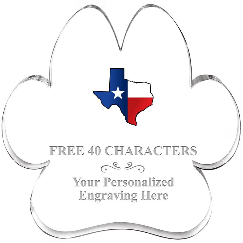 5.8" PAW PRINT ACRYLIC