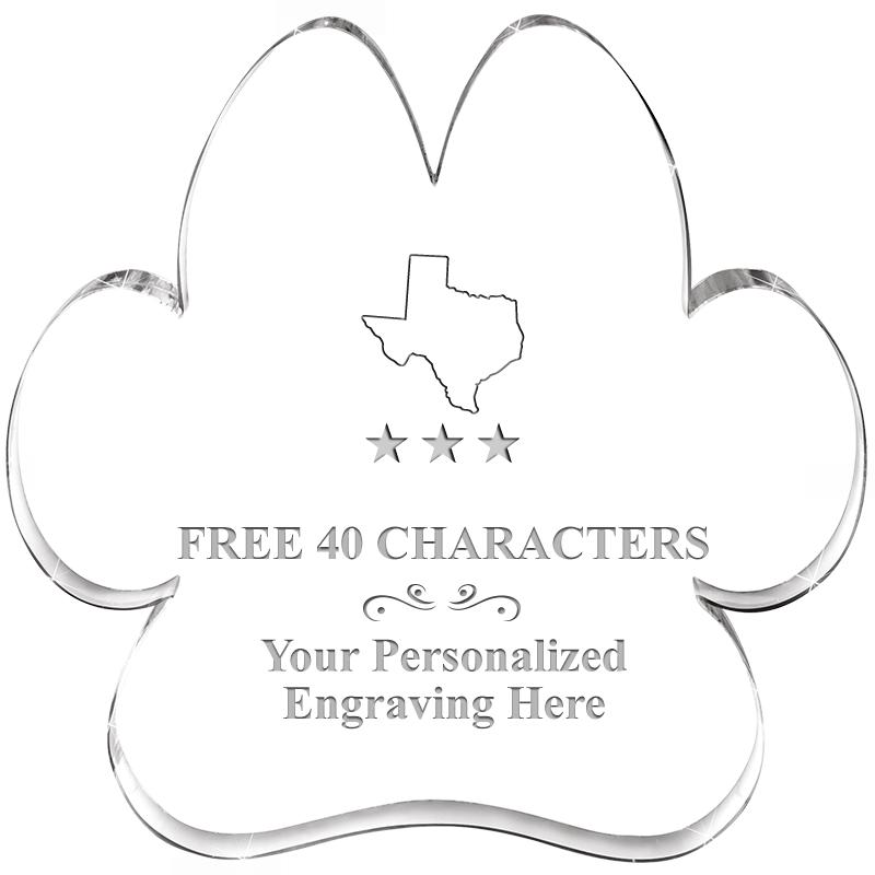 5.8" PAW PRINT ACRYLIC