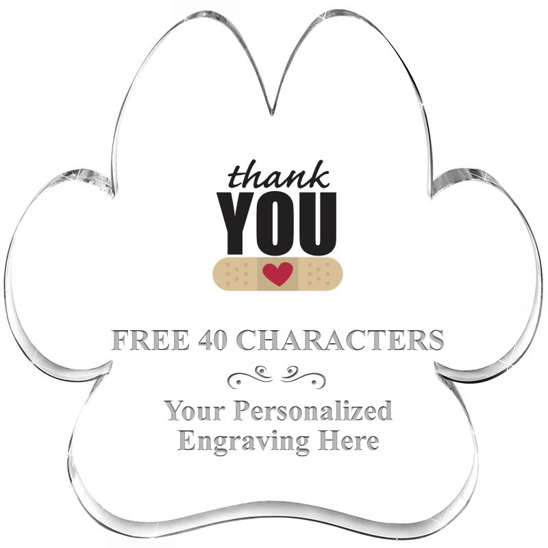 5.8" PAW PRINT ACRYLIC