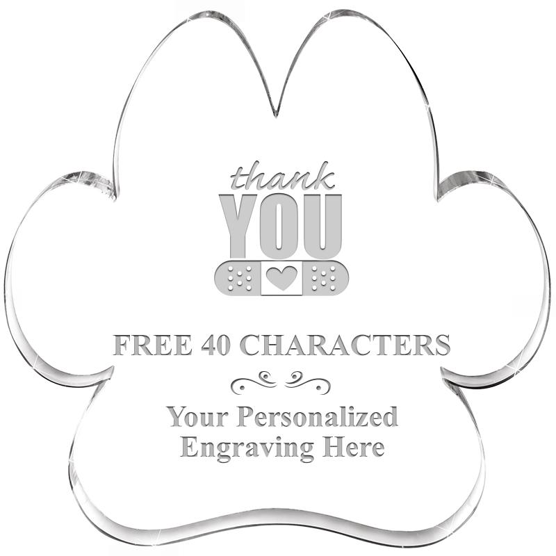 5.8" PAW PRINT ACRYLIC