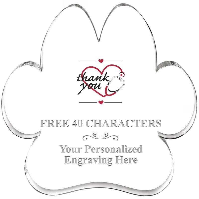 5.8" PAW PRINT ACRYLIC