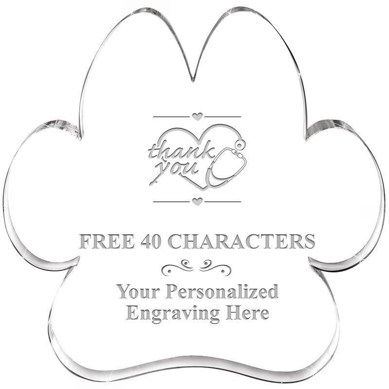 5.8" PAW PRINT ACRYLIC