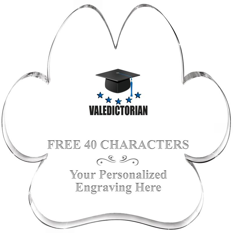 5.8" PAW PRINT ACRYLIC