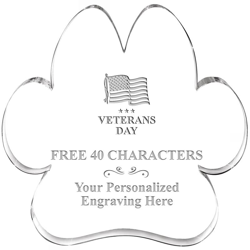 5.8" PAW PRINT ACRYLIC