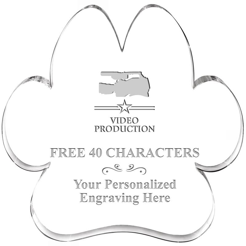 5.8" PAW PRINT ACRYLIC