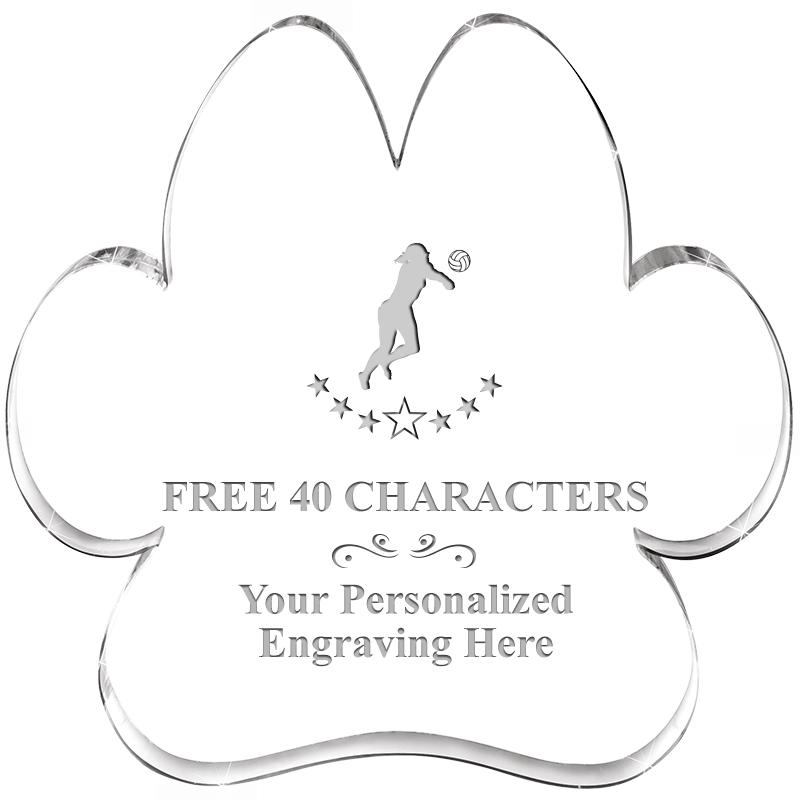 5.8" PAW PRINT ACRYLIC