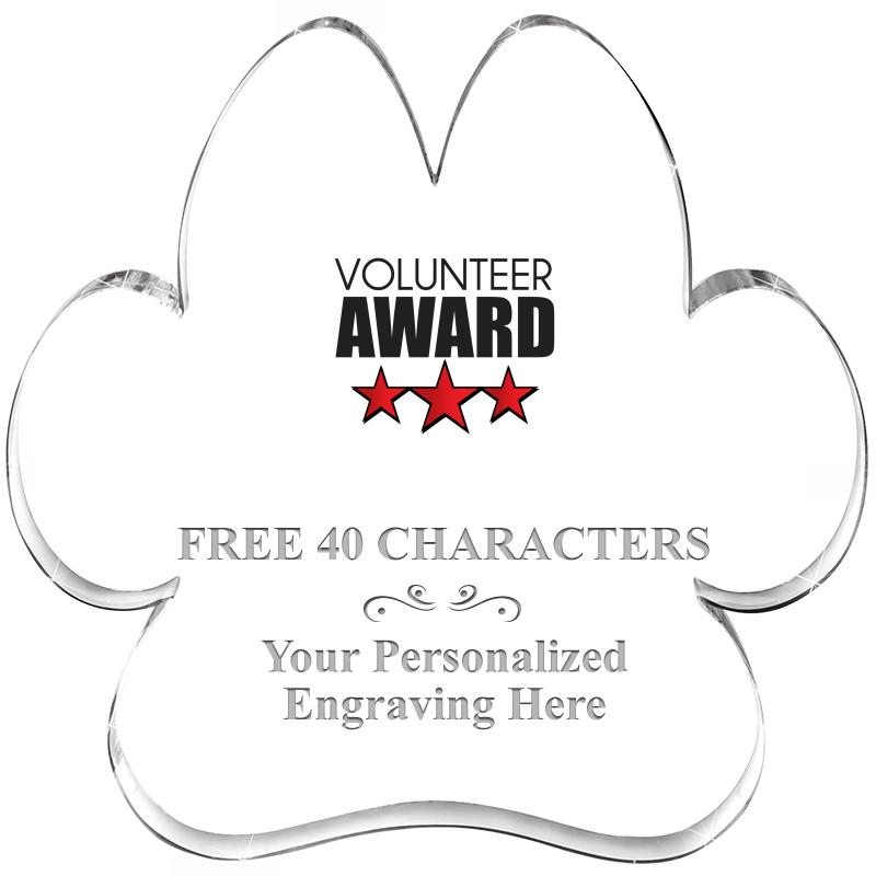 5.8" PAW PRINT ACRYLIC