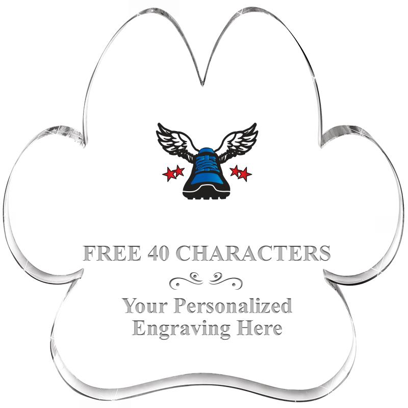 5.8" PAW PRINT ACRYLIC