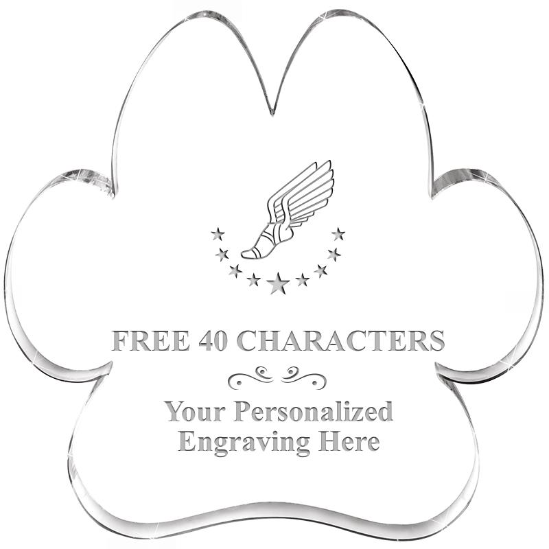 5.8" PAW PRINT ACRYLIC