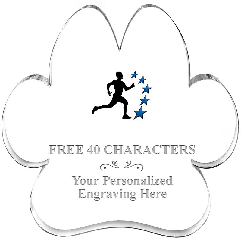 5.8" PAW PRINT ACRYLIC