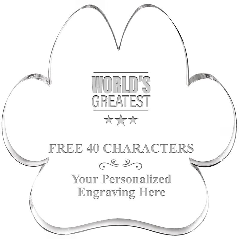 5.8" PAW PRINT ACRYLIC