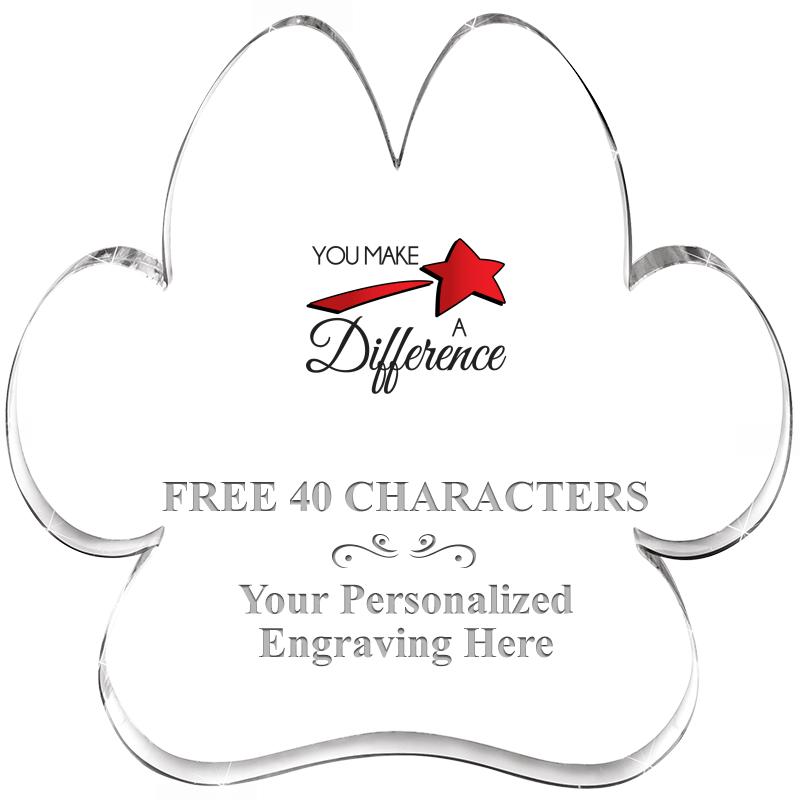 5.8" PAW PRINT ACRYLIC