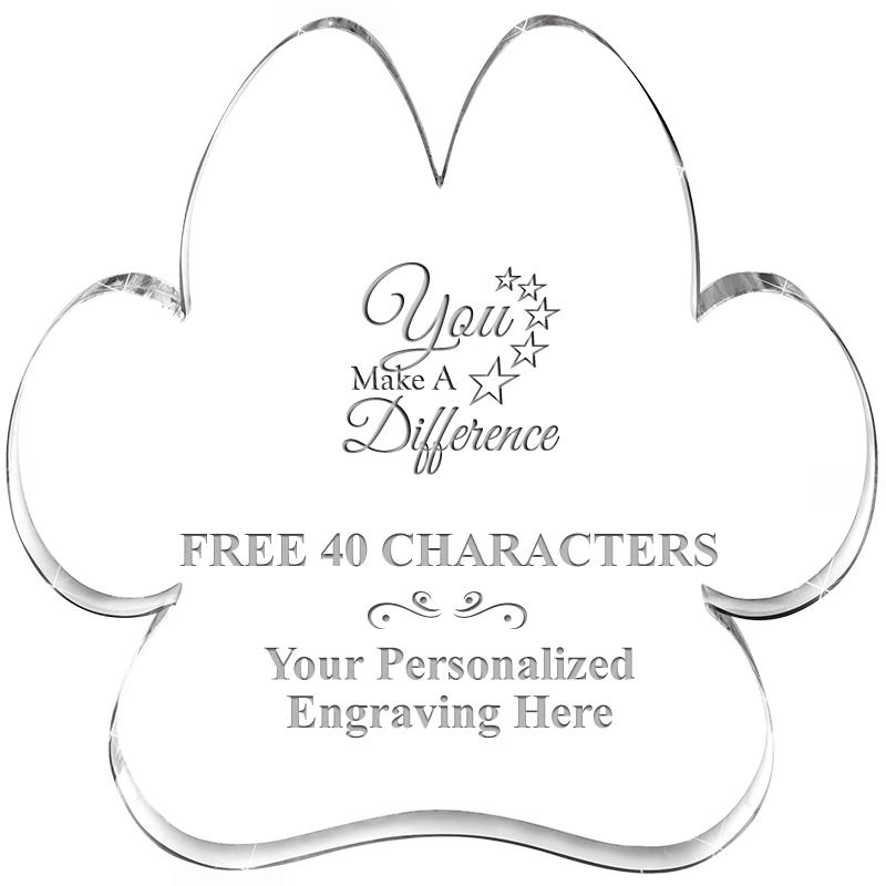 5.8" PAW PRINT ACRYLIC