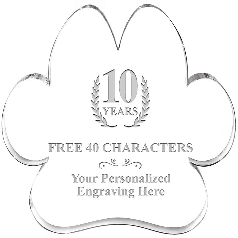 5.8" PAW PRINT ACRYLIC