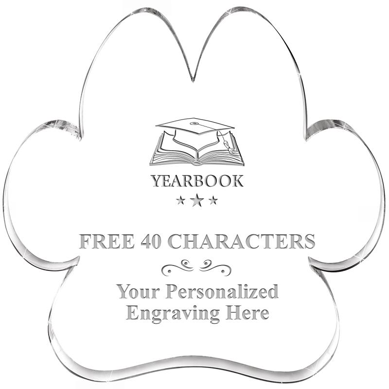 5.8" PAW PRINT ACRYLIC