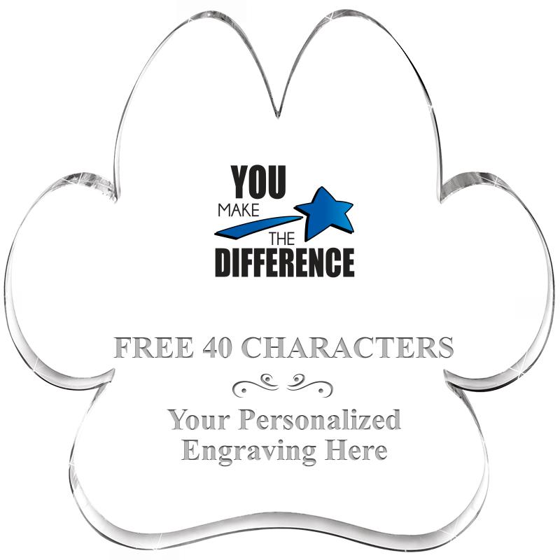 5.8" PAW PRINT ACRYLIC