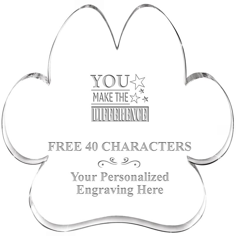 5.8" PAW PRINT ACRYLIC