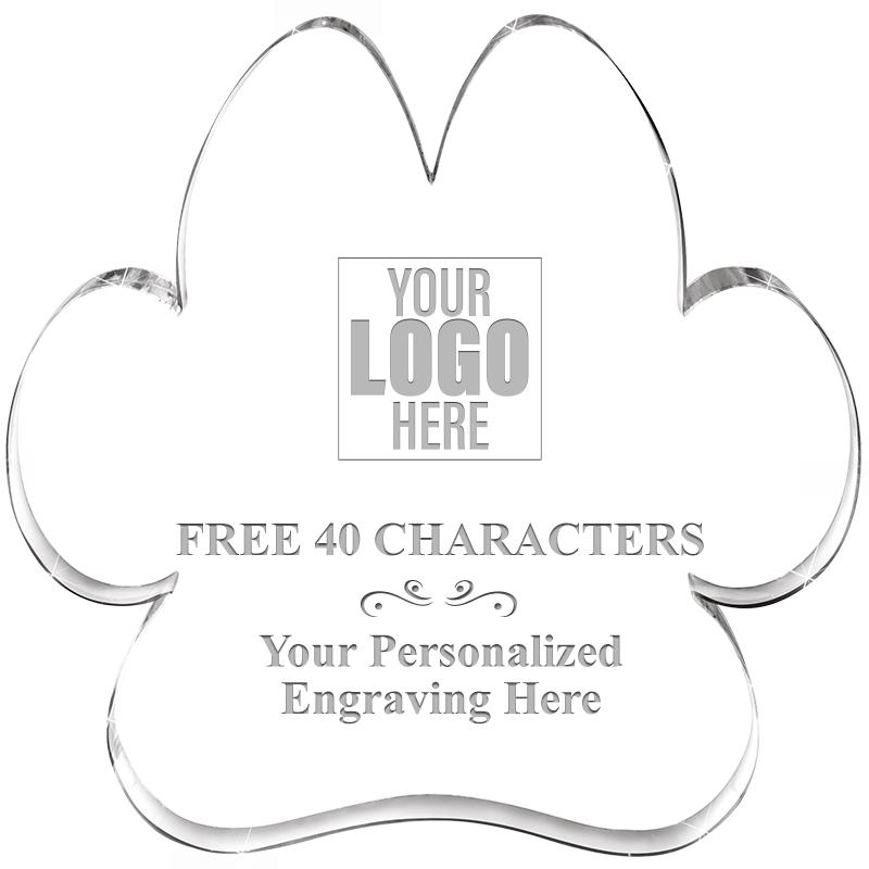 5.8" PAW PRINT ACRYLIC