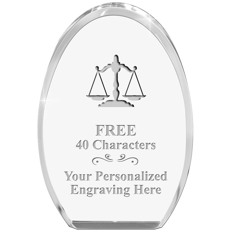 OVAL STANDING PAPERWEIGHT