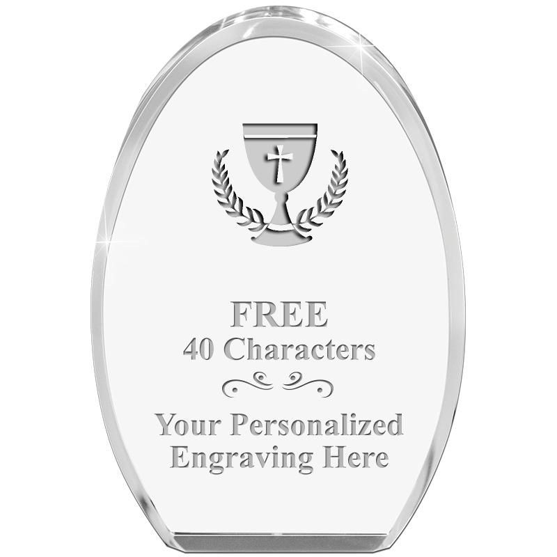 OVAL STANDING PAPERWEIGHT