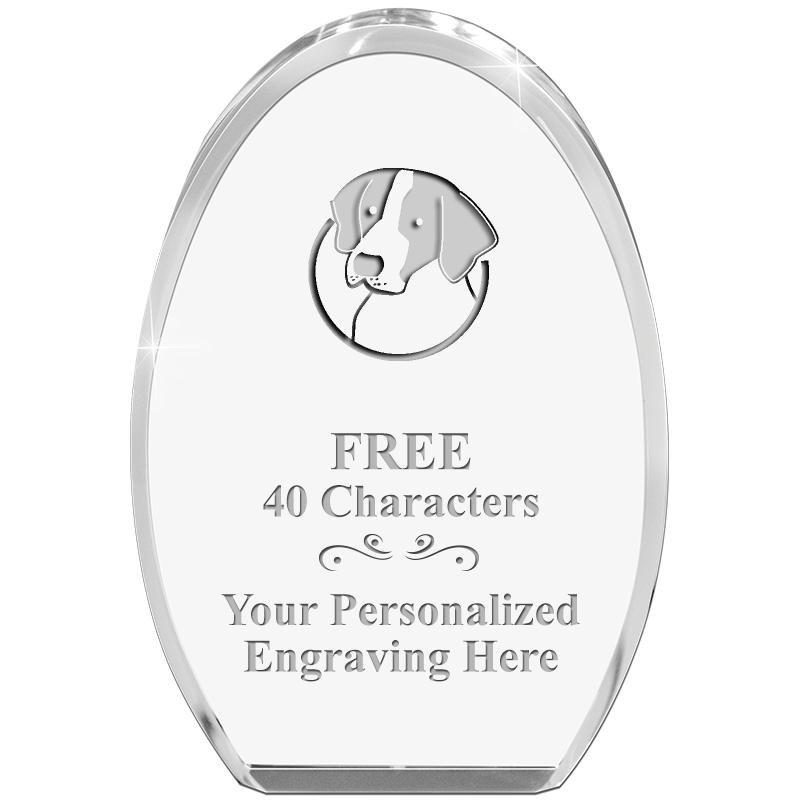 OVAL STANDING PAPERWEIGHT