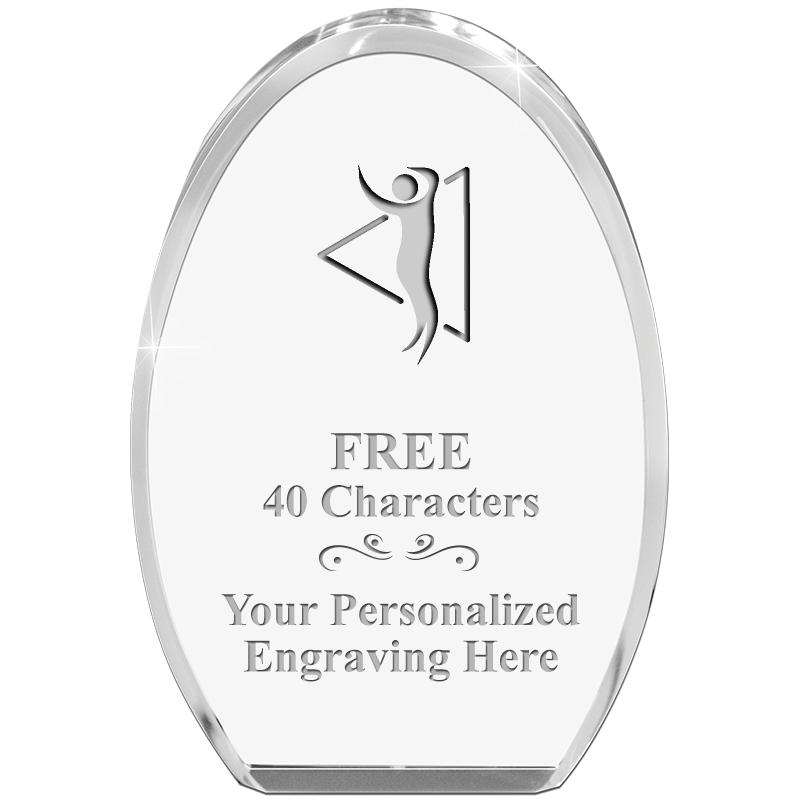 OVAL STANDING PAPERWEIGHT