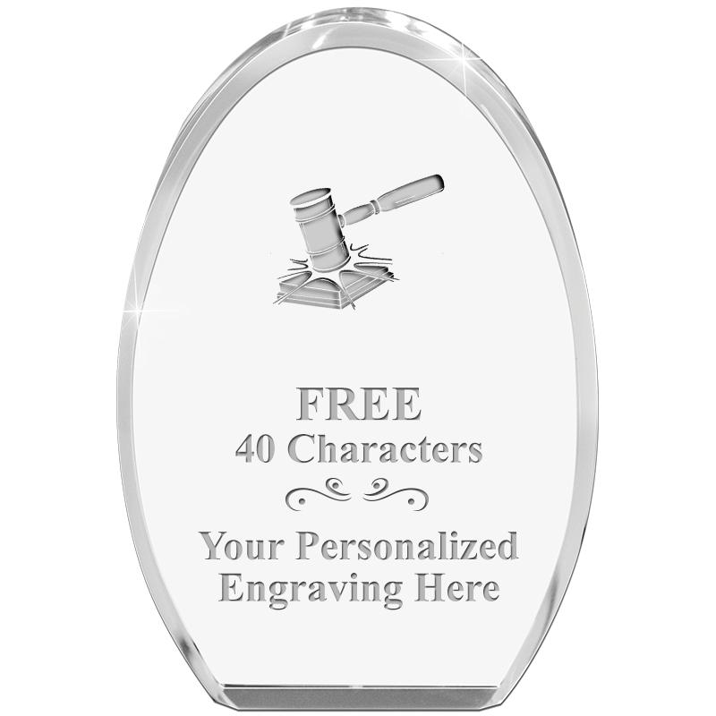 OVAL STANDING PAPERWEIGHT