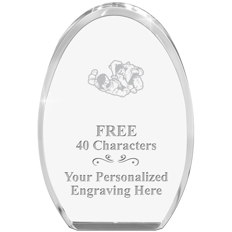 OVAL STANDING PAPERWEIGHT